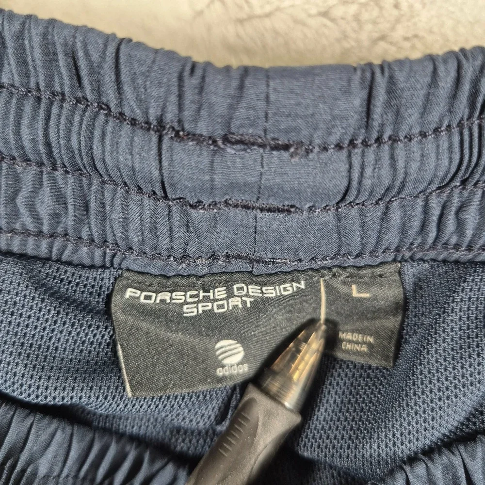 Porsche Design Sport x Adidas Track Pants Men's Large Blue Mesh Lined Ankle Zip